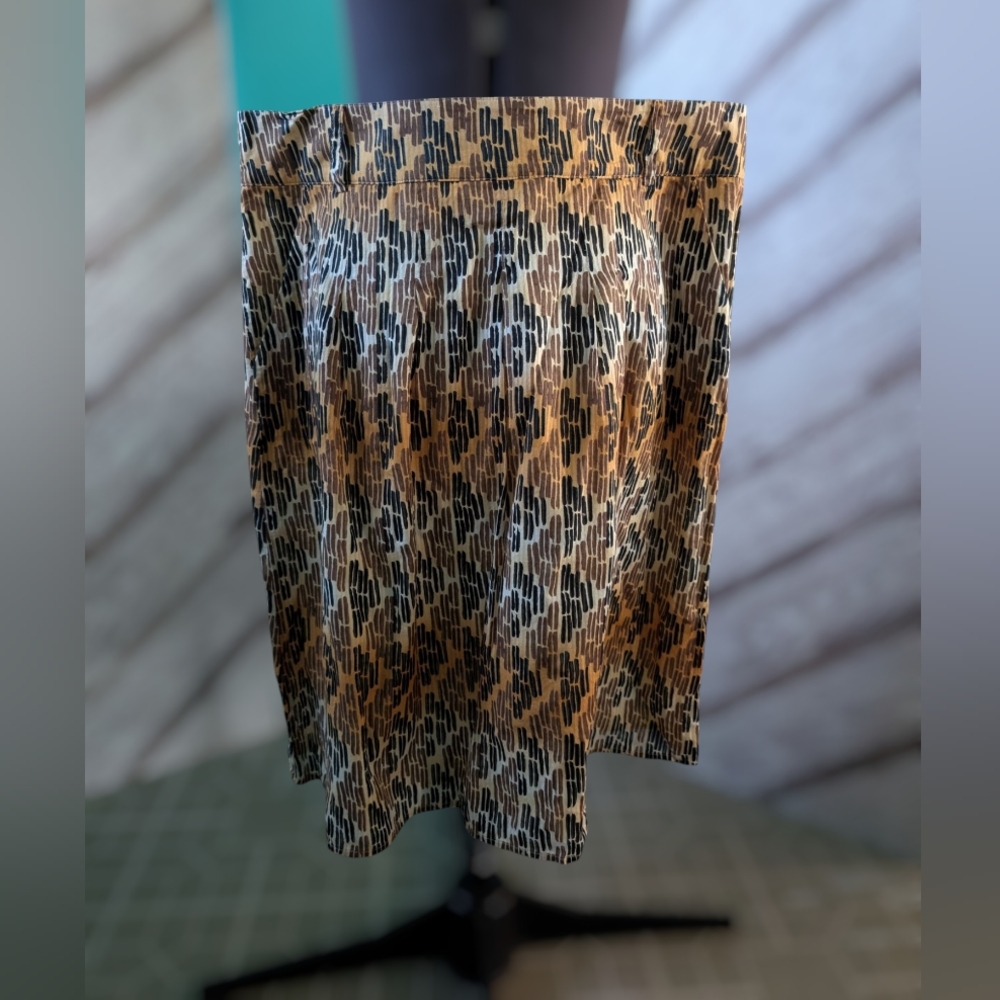 Liz&Co Stylish Coffee bean Print Skirt
